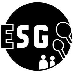 esg world tree people glyph style icons