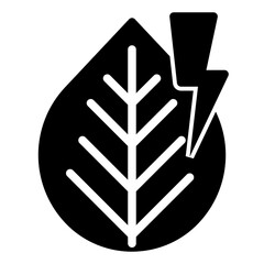 renewable energy glyph style icons