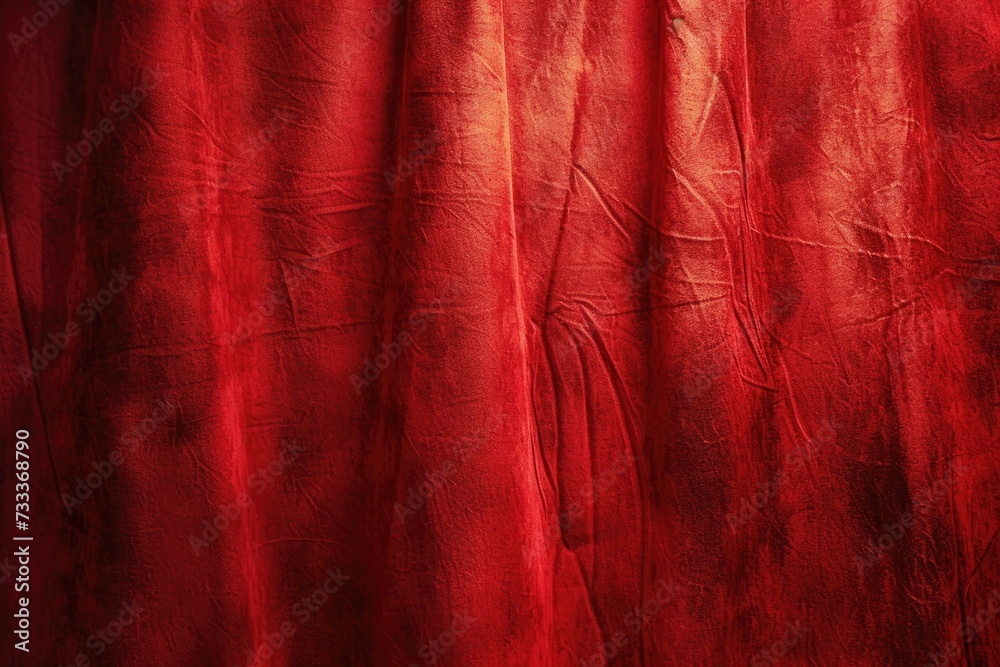 Poster red cloth laid out on a table. suitable for various uses