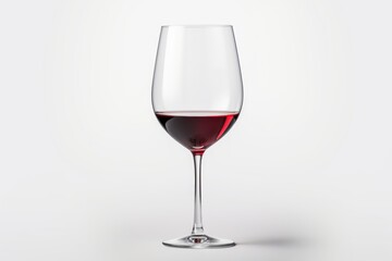 Isolated red wine glass on white background