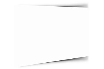 Realistic concept of blank white flyer isolated on white background , can use for simple project.