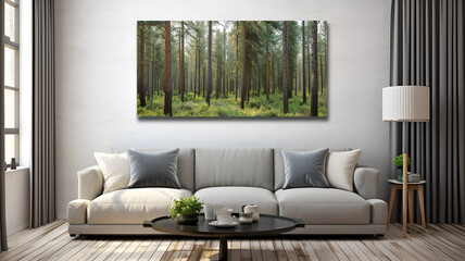 "Verdant Tranquility: Majestic Pine Forest"