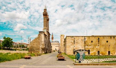Cifte Minareli Medrese (Double Minaret Thelogical Schools). The structure is located at the city...