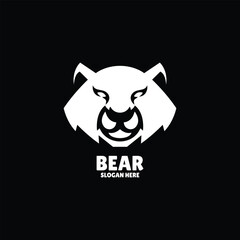 bear silhouette logo design illustration