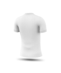 Realistic concept of blank white man football tshirt isolated on white background , can use for simple project.