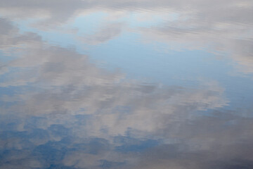 Reflection of the sky in the sea, background