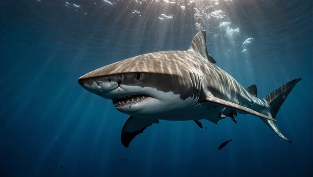 Unterwasseraufnahme eines Haies, Symbolbild