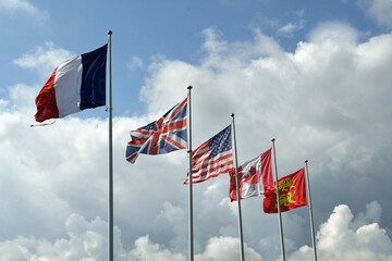 WWII Normandie Memorial flags