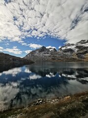 lake and mountains