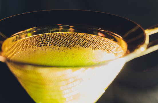 modern fresh coctail on the black background.