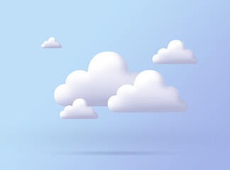 Dreamy Fluffy Cloud 3d Illustration Concept Design for your cover, banner, postcard, leaflets