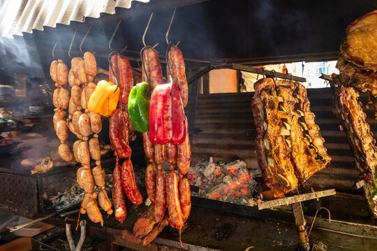 parrillada in a restaurant in La Boca neighbourhood in Buenos Aires, Argentina