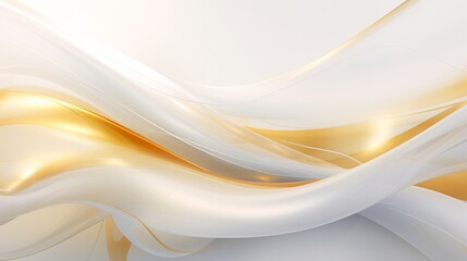 Naklejka premium A golden elixir swirls through a sea of pristine white, creating an opulent abstract masterpiece in stunning high definition.
