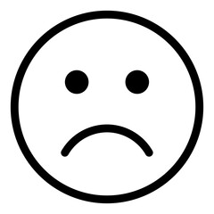 Fototapeta premium Sad emoticon. Design can use for web and mobile app. Vector illustration