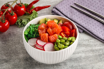 Hawaian cuisine - Poke with salmon