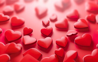 Valentines day background with red hear