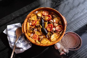Spanish Cooking Pleasures: Rice Baked in the Oven on a Sunny Afternoon