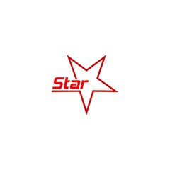 Star logo icon isolated on white background