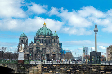 Fototapeta na wymiar View of Berlin Cathedral in Berlin, Germany
