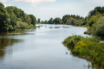 Landscape of the Bend of the Minija River in Lithuania