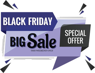 Black Friday offer sale banner elements