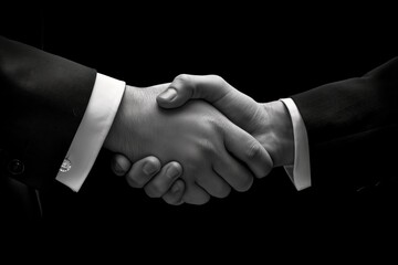 Corporate handshake representing trust and partnership