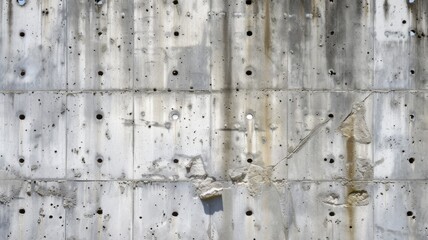 White concrete wall showing signs of age and decay with texture details
