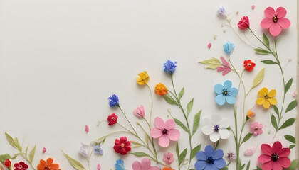 Flower embedded  Handmade paper 