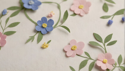 Flower embedded  Handmade paper 