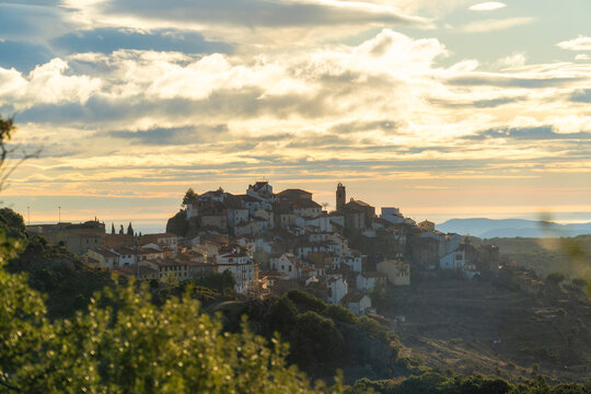 Panoramic view to Xodos town, in Castell&oacute;n, Comunidad valenciana (Spain)