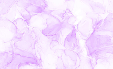 Obraz na płótnie Canvas Light purple watercolor acrylic marble backgound. Vector abstract alcohol liquid texture in pastel color