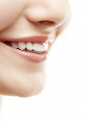 Close-up of a Smile with White Teeth

