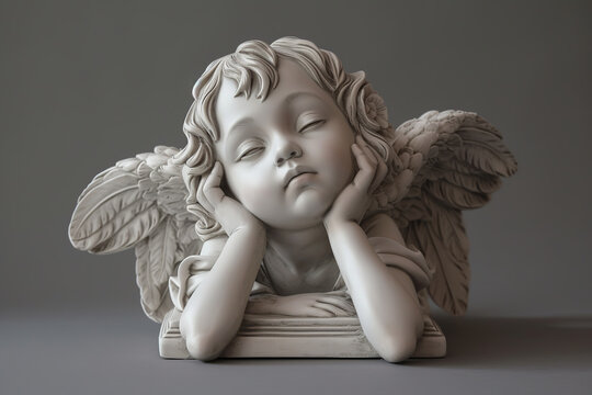 Cupid figurine. Angel. Generative AI