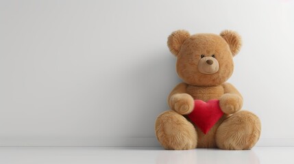Obraz premium gift plush bear for valentine's day