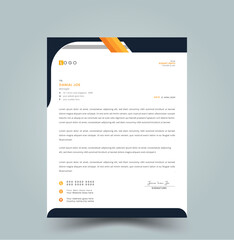 Modern Corporate Letterhead Template, Business
 style letterhead template design for project with standard sizes.