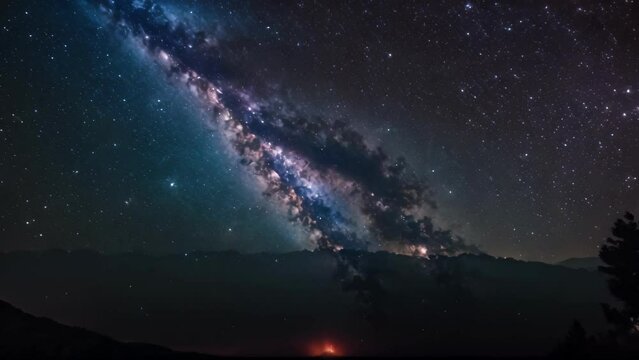 The Night Sky With Stars and the Milky Way