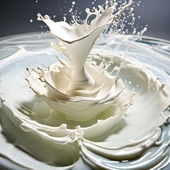 Splash of White Milk Close-Up Wallpaper