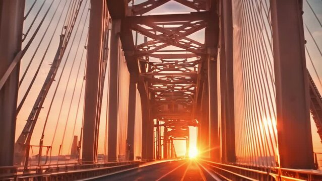 The Setting Sun on the Bridge