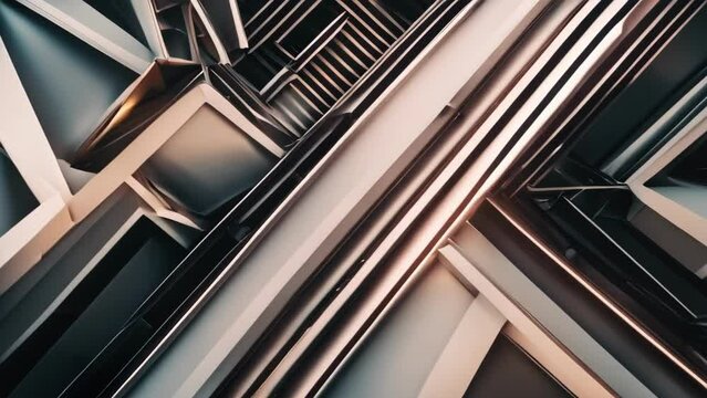 Abstract Photo of Metal Pipe Building