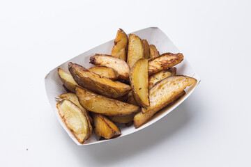 Delicious fried potatoes. Close ups