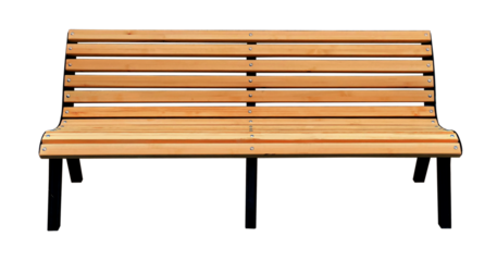 The park bench is isolated