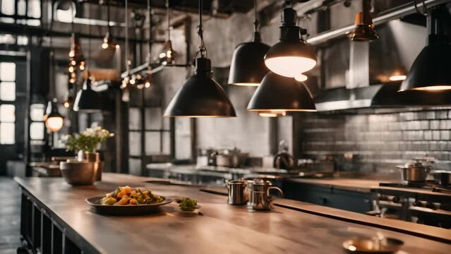 Brilliantly Lit Kitchen With Suspended Ceiling Lights