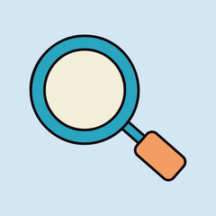 Search magnifier vector flat icon