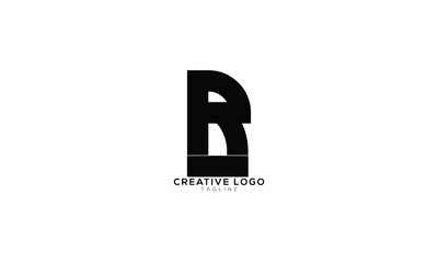 BR LR Abstract initial monogram letter alphabet logo design