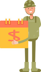 Soldier Character and Payment Date Calendar
