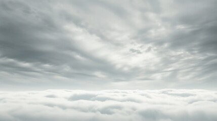 Fototapeta premium a black and white photo of a plane flying in the sky with a lot of clouds in the foreground and a plane in the foreground with a plane in the foreground.