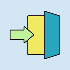 Login vector icon in trendy flat style