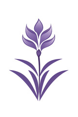 Fototapeta na wymiar Color photo of a simple logo of a lavender.