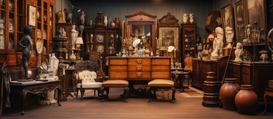 old vintage classical objects and furniture