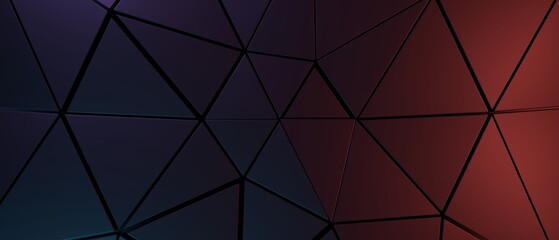 Abstract 3d rendering of geometric surface. Composition with triangles. Futuristic modern background